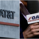 AT&T logo and One America News logo